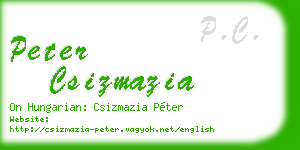 peter csizmazia business card